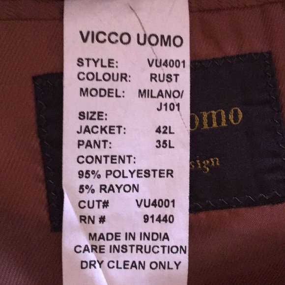 Men’s Rust Color Suit - Picture 5 of 8